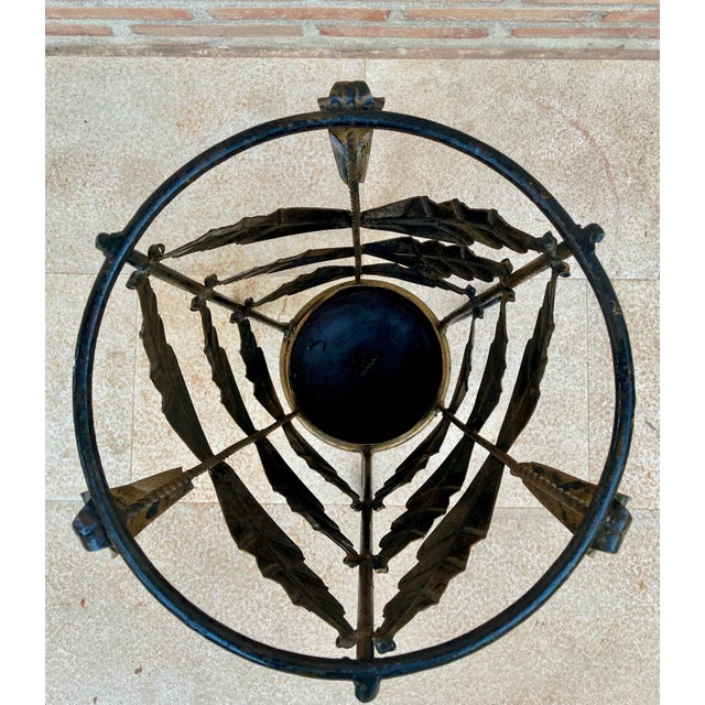 Mid 20th Century Mid Century Umbrella Stand Gilt Iron and Brass For Sale - Image 4 of 18