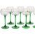 Vintage Alsace Wine Glasses with Green Stems from Luminarc, 1970s, Set of 14 For Sale - Image 4 of 14