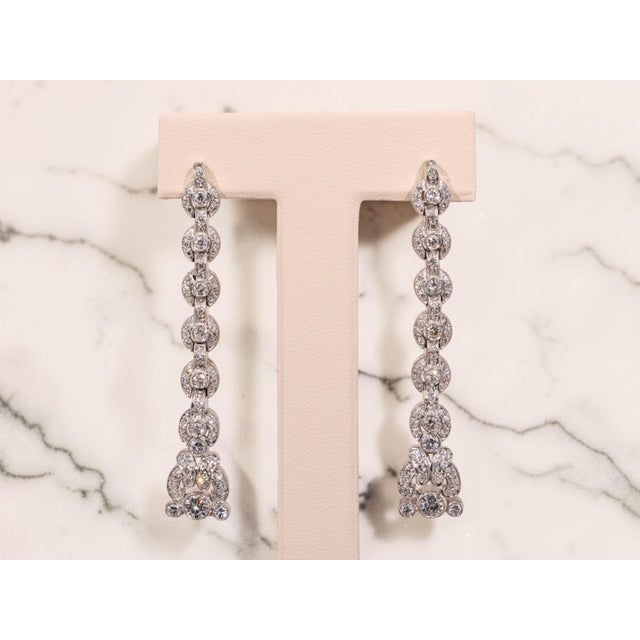 The Santa Rosa: Outstanding Antique Platinum Diamond Dangler Earrings, 2 Pieces For Sale - Image 10 of 10