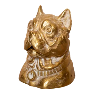 Victorian Brass Inkwell in the Form of a Terrier