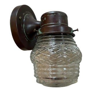 Mid 20th Century Rustic Jelly Jar Outdoor Light Fixture For Sale