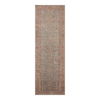 Angela Rose x Loloi Aubrey Rug Blue / Terracotta 2'-6" x 9'-6" Runner Rug For Sale