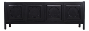 Brutalist Blackened Oak Sideboard, 1970s