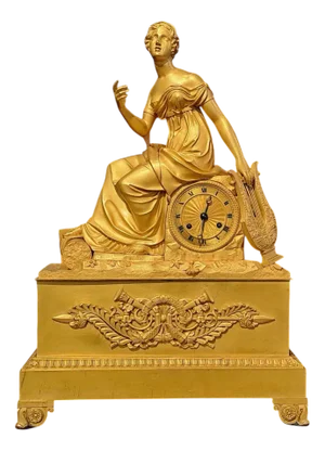 19th Century Golden Bronze Pendulum, France