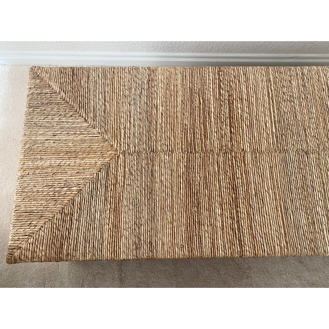 Pottery Barn Malibu Rectangular Seagrass Woven Coffee Table Excellent Mint Condition For Sale - Image 11 of 15