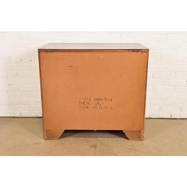 Henredon Style Mid-Century Modern Campaign Oak Bachelor Chest, Circa 1970s For Sale - Image 13 of 15
