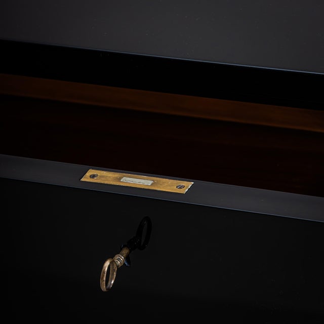 Contemporary Pair of Modern Ebonized Commodes, 21st Century For Sale - Image 3 of 9