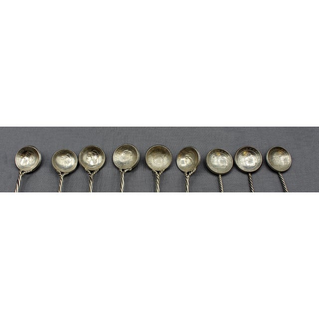 19th Century Collection of Nine Brazilian Silver & Quartz Crystal Iced Tea Spoons or Muddlers - Set of 9 For Sale - Image 4 of 4