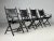 Black Faux Bamboo Folding Chairs, Set of 4 For Sale - Image 8 of 18
