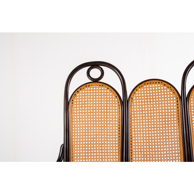 Beige Bentwood & Cane Model 207 Bench by Michael Thonet for Thonet, 1980s For Sale - Image 8 of 11