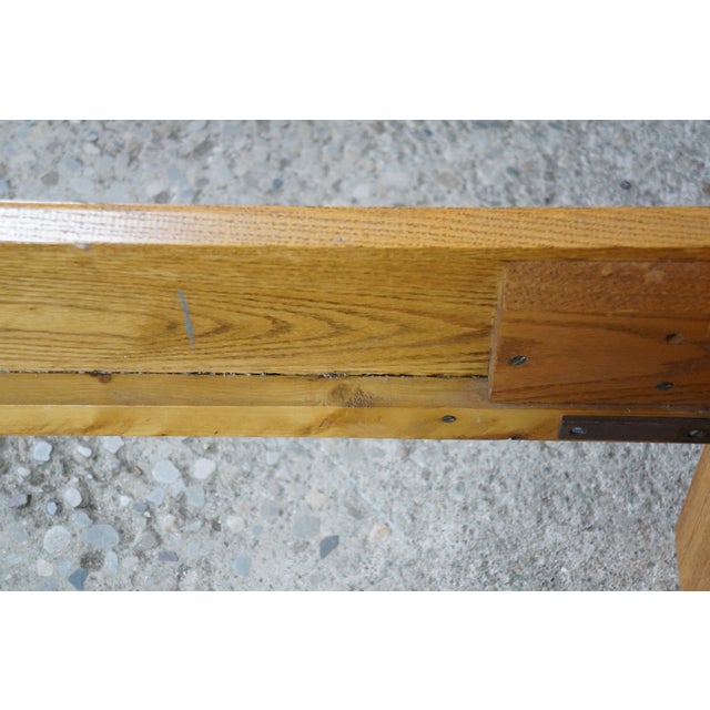 Antique 19th Century American Victorian Carved Oak Full to Queen Size Bed For Sale - Image 15 of 18
