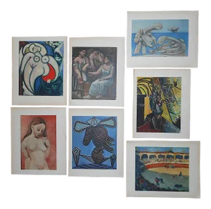 Vintage Mid 20th Century Picasso Lithographs-Set of 7