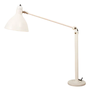 White Painted Metal Table Lamp with White Sheet Metal Shade