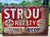 Vintage Strout Realty Advertising Tin Litho Sign For Sale - Image 13 of 14