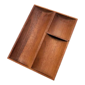 1960s Danish Teak Wood Vide Poche Desk or Vanity Trays, a Pair