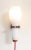 Red Single Scandinavian Teak and White Opaline Sconce, 1960s For Sale - Image 8 of 10