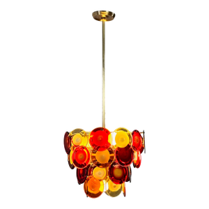 Vintage Mid Century Italian Murano Glass Chandelier