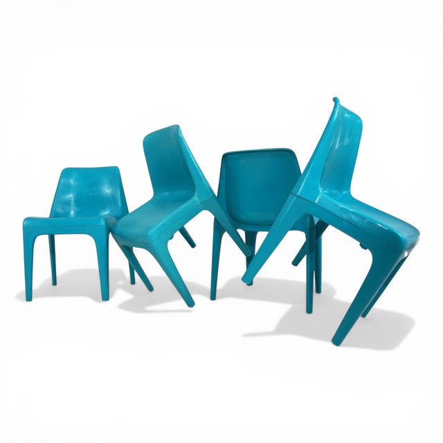 1970s Space Age Dining Chairs from Schröder & Henzelmann, 1970s, Set of 4 For Sale - Image 5 of 18