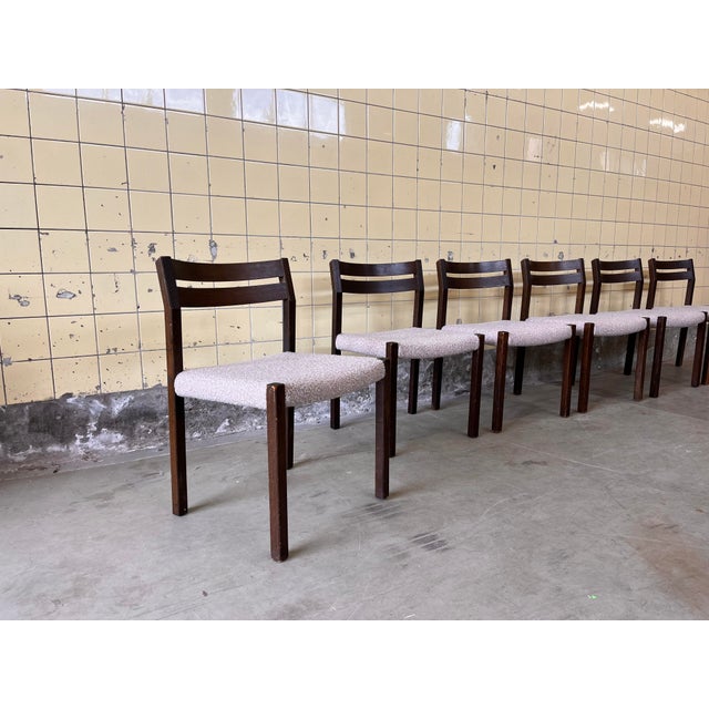 Model 401 Dining Chairs by Jørgen Henrik Møller for JL Møllers, 1960s, Set of 6 For Sale - Image 4 of 8