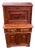 Walnut Victorian 2 Part Drop Front Desk For Sale