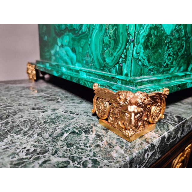 Large 20th Century Malachite Box, 1950s For Sale - Image 16 of 18