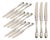 Mid 20th Century French Silverplate Dinner Knives - Set of 12 For Sale