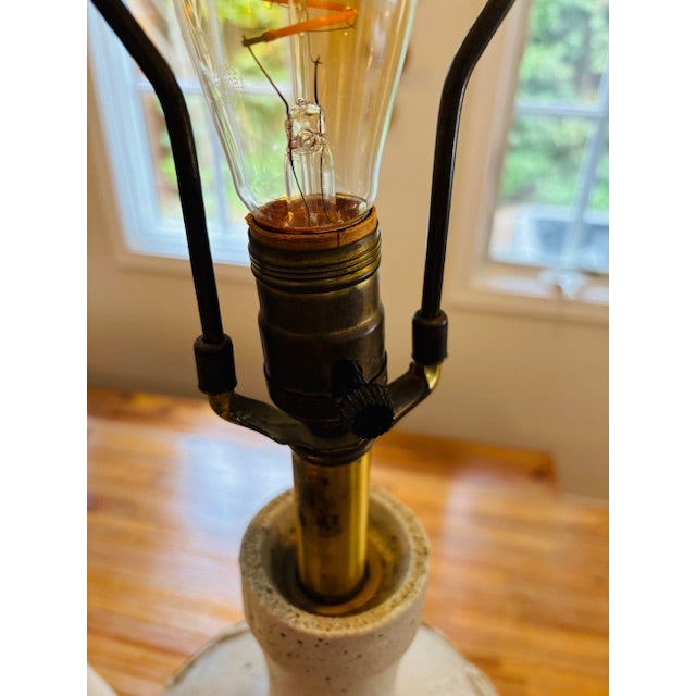 Mid 20th Century David Cressey Attributed Bubble Body Sunburst Stoneware Table Lamp For Sale - Image 9 of 12
