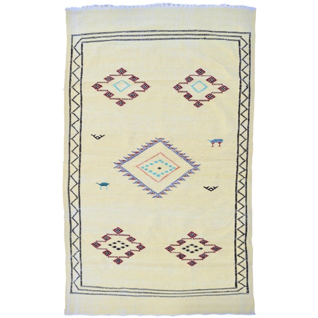 Late 20th Century Late 20th Century Vintage Moroccan Rug - 6'6'' X 3'9'' For Sale - Image 5 of 5