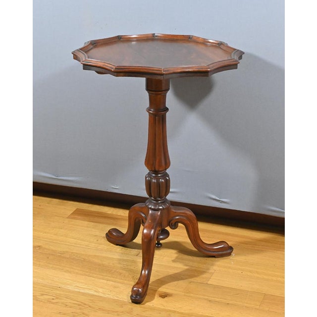 Louis Philippe Style Mahogany Tripod Pedestal Table, Late 19th Century For Sale - Image 3 of 11