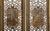 Burnt Umber Oriental Rustic Vintage Finish Openwork Geometric 4 Panels Wood Floor Screen For Sale - Image 8 of 10