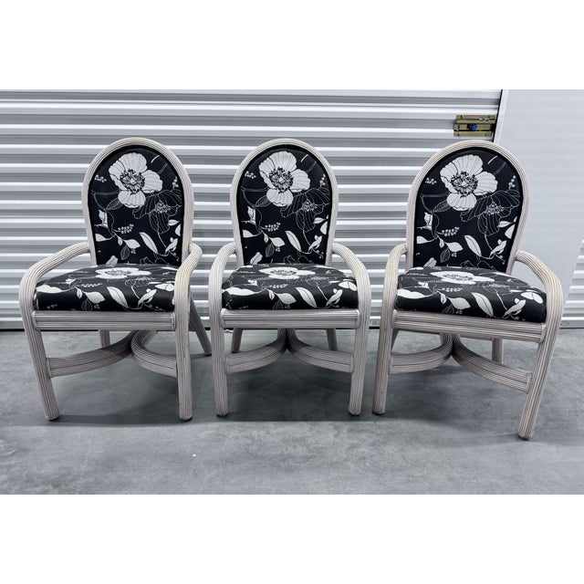 Set of 6 Pencil Reed Rattan Dining Chairs After Gabriella Crespi For Sale In Saint Louis - Image 6 of 18