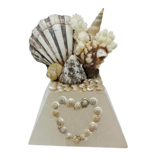 Italian Marble and Shell Sculpture For Sale