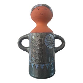 Vintage Swedish Ceramic Vase by Vera Kaij for Steneby, 1970s For Sale