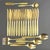 Victorian Vintage 1950s International Silver Co. "Americana Golden Heritage" Flatware - 21-Piece Collection For Sale - Image 3 of 18