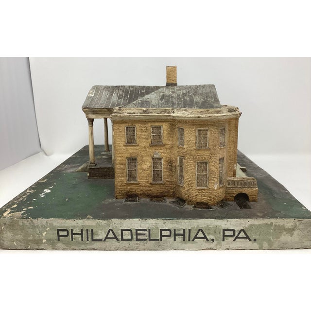 American Wpa Painted Plaster Model of the Historic House, "Woodland House", Built by William Hamilton(1745-1913) For Sale - Image 3 of 6