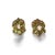 14K yellow gold floral stud earrings featuring 12 natural alexandrites total 1.6 carats and 8 brilliant round diamonds...