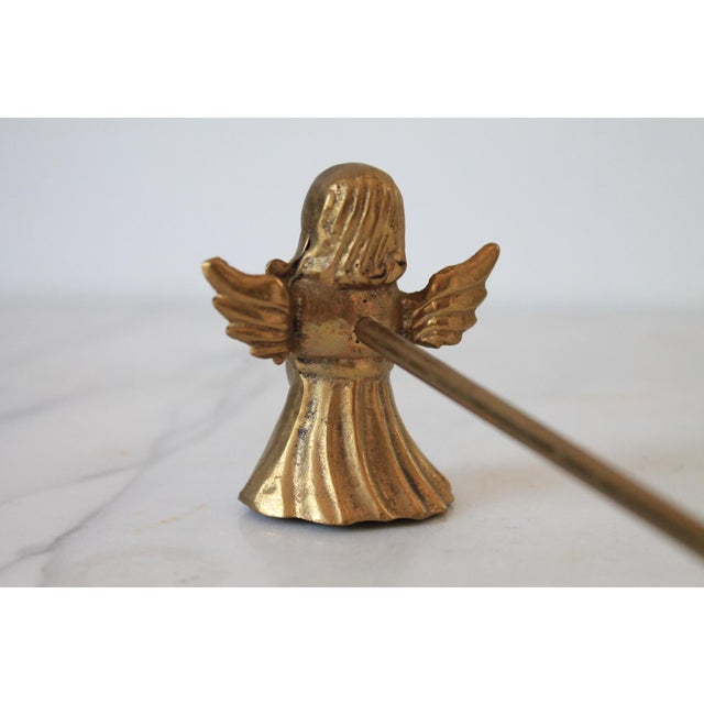 Metal Vintage Brass Angel Candle Snuffer For Sale - Image 7 of 8