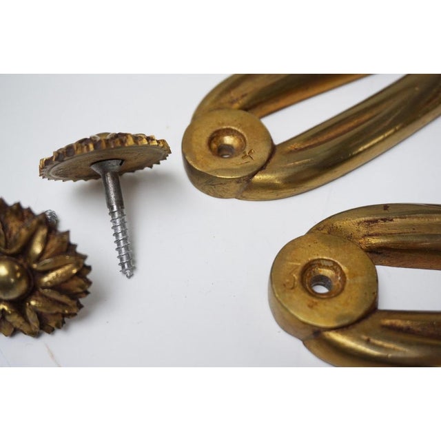 Large 19th Century French Gilt Bronze Knot, Tassel & Ribbon Wall Lights Sconces, Set of 2 For Sale - Image 16 of 18