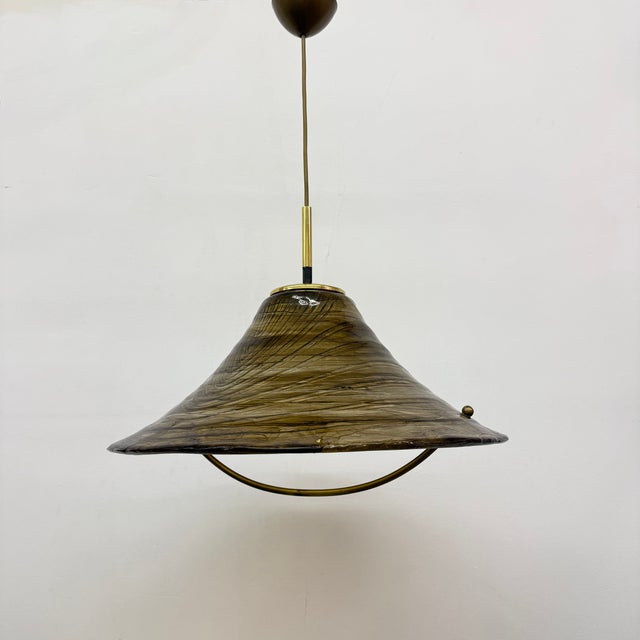 Mid-Century Acrylic Glass Hanging Lamp, 1970s For Sale - Image 11 of 18