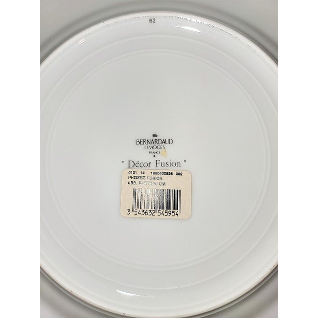 White Bernardaud Limoges Fr Fusion Dinner Plates, Set of 6 For Sale - Image 8 of 9