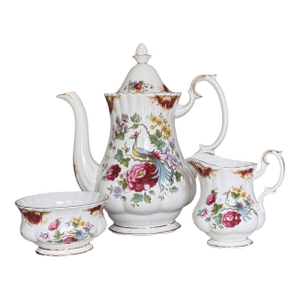 Royal Albert Chatelaine Coffee Pot, Sugar & Creamer - Set of 3