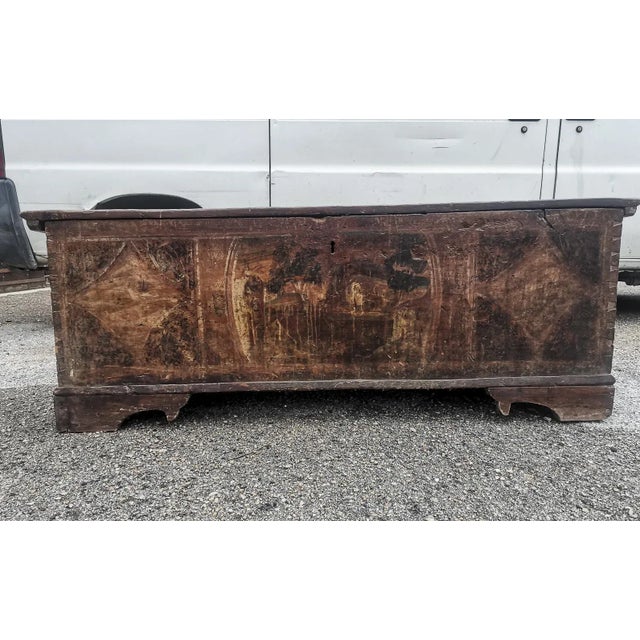 Trunk with painted front, Italy, 1800s For Sale - Image 9 of 9