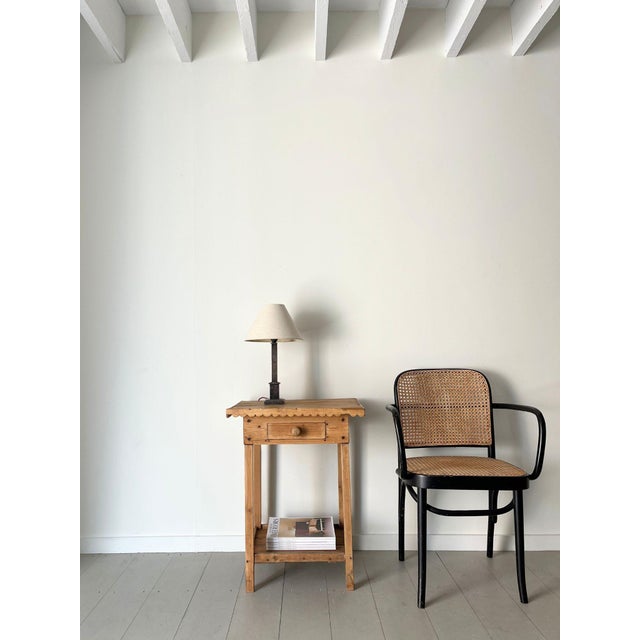 Antique Primitive Carved Wood Side Table, France, 1900s For Sale - Image 4 of 8