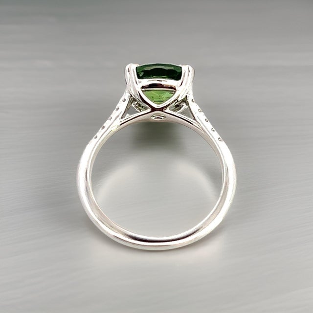 Natural Sapphire Diamond Ring 6.5 14k WG 2.89 TCW Certified For Sale - Image 12 of 18