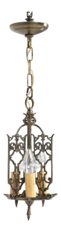 Chandelier American Solid Brass Circa 1908