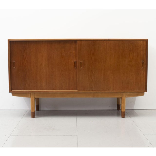 Mid-Century Danish Teak Sideboard by Børge Mogensen for Søborg Møbelfabrik, 1950s For Sale - Image 12 of 12
