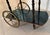 Mid-Century Italian Hollywood Regency Marquetry Drop-Leaf Bar Cart For Sale - Image 9 of 9