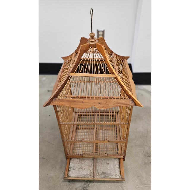 Mid Century Chinese Style Teak Bird Cage For Sale In Washington DC - Image 6 of 6