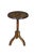 This vintage teak Federal style tilt-top table features a round top with a gold painted leaf design supported by a turned...
