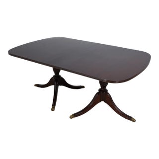Henkel Harris Mahogany Double Pedestal Dining Table For Sale